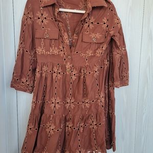 Anthrolpolige Eyelet Dress